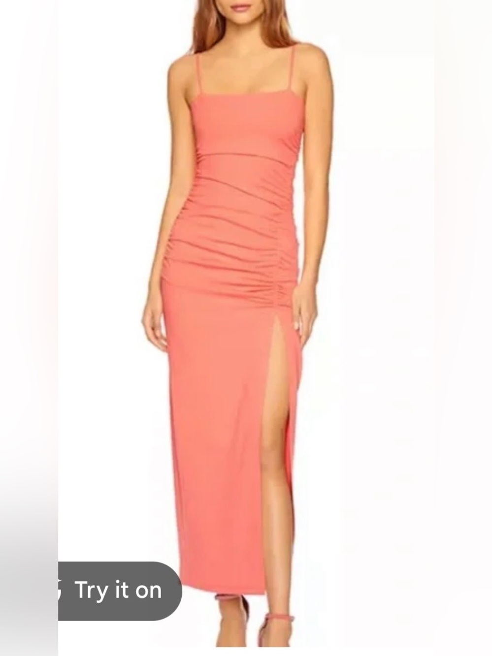 Susana Monaco Ruched Maxi Dress - Medium Peaches